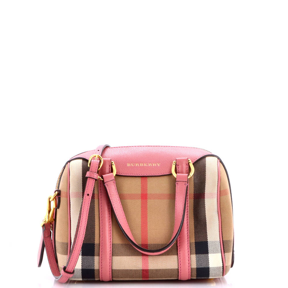 Burberry Small Alchester Convertible Satchel House Check Canvas